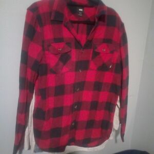 Vans Red and Black Checkered Casual Plad Shirt